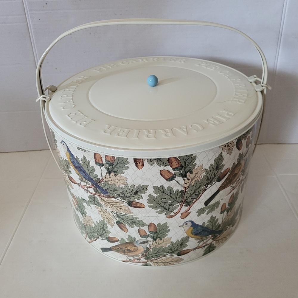 Double Pie Carrier Bird Birds Collectible John Derian Bake Baking Bakeware